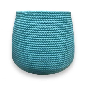 Vaso Portavaso in resina effetto corda Conchino a Campana Bali 40x32 Telcom