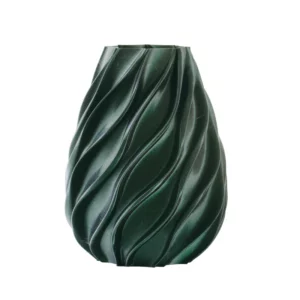 VASO TWIST VERDE GLITTER H.21CM